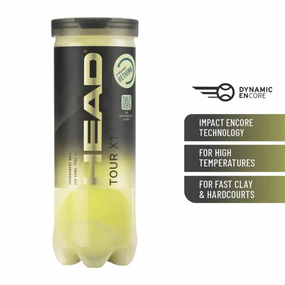 Head Tour XT Tennis Balls (Lime Yellow) (4 Cans)