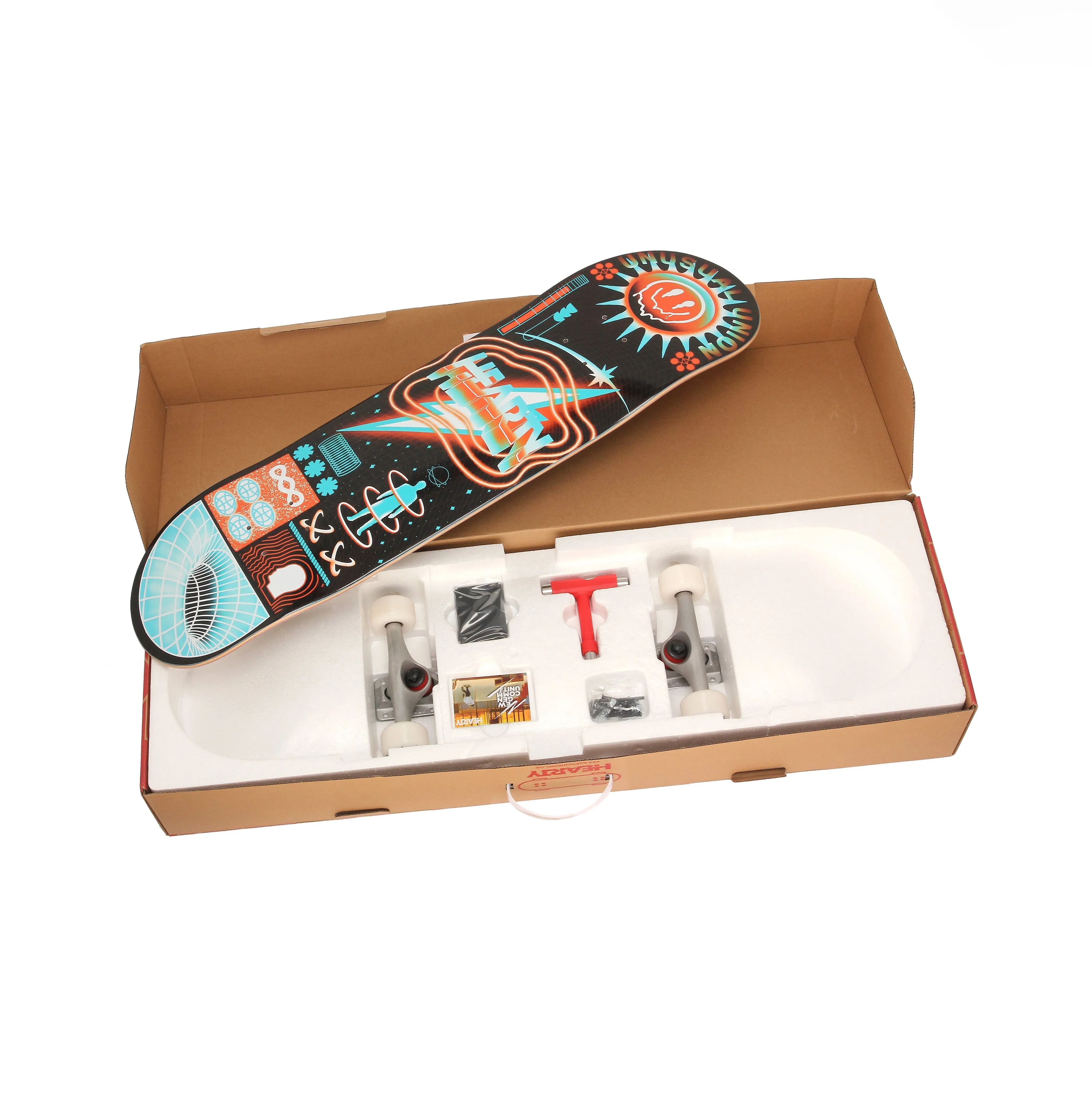 Hearty Pro-Complete Skateboard Pack- Unassembled- 8.0