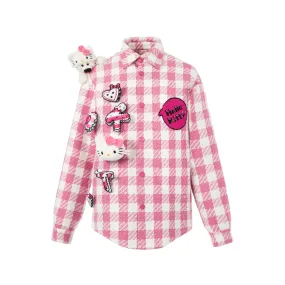 Hello Kitty Bear Plaid Shirt-