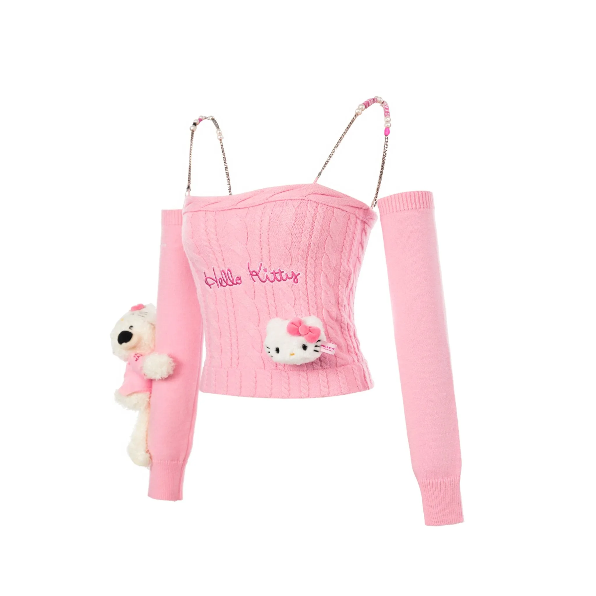 Hello Kitty Knitted Camisole in Pink-