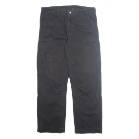 HELLY HANSEN Cargo Workwear Mens Trousers Black Regular Straight W36 L33