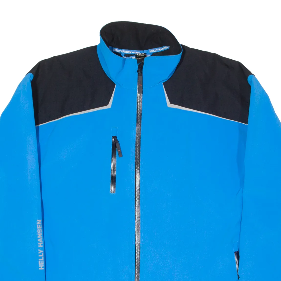 HELLY HANSEN Mens Shell Jacket Blue Hooded Colourblock 3XL
