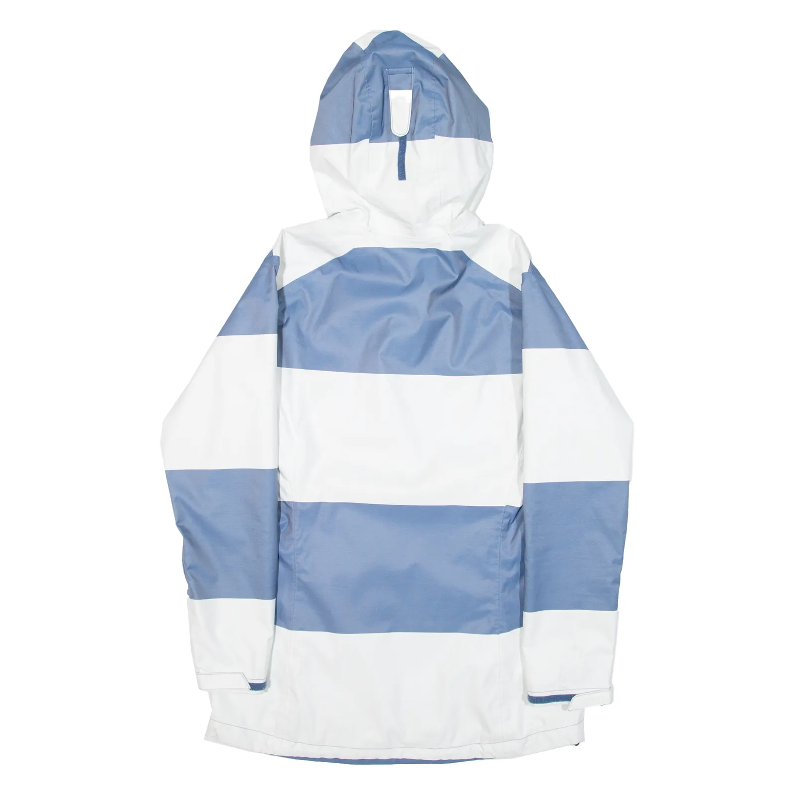 HELLY HANSEN Womens Rain Jacket Blue Hooded Striped XL