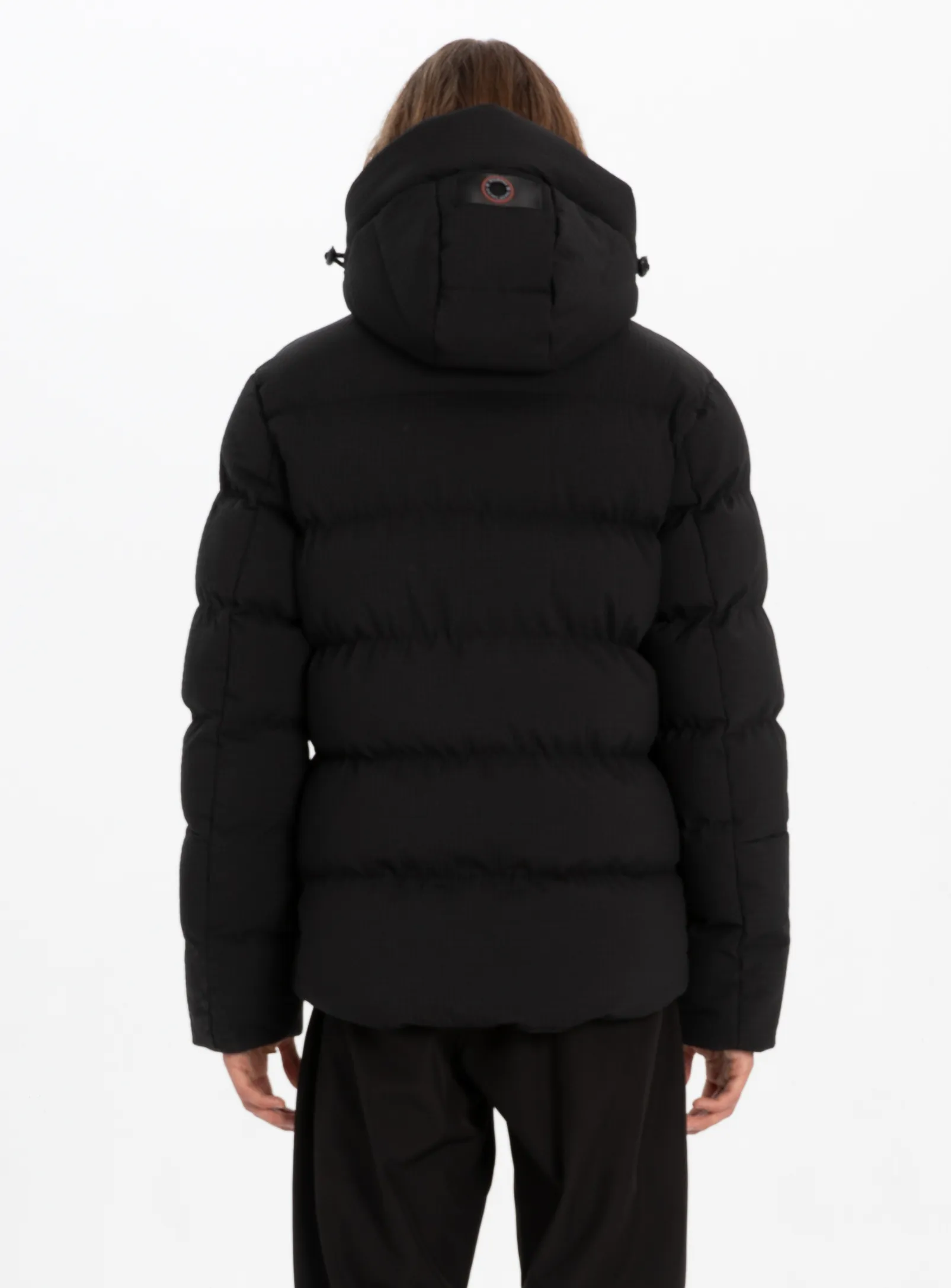 HENDRIX| Heat embossed texture puffer||HENDRIX| Manteau matelassée avec capuche