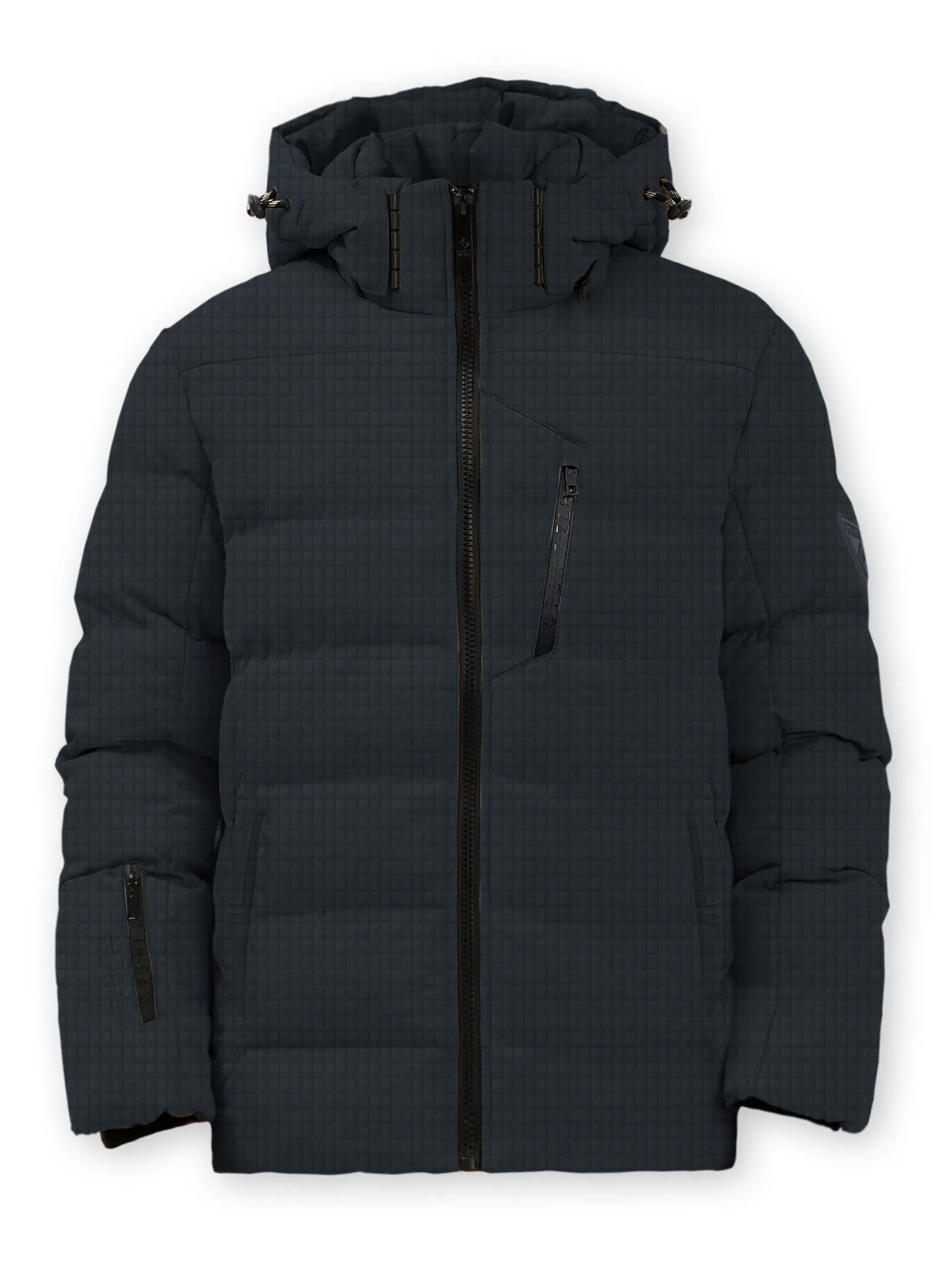 HENDRIX| Heat embossed texture puffer||HENDRIX| Manteau matelassée avec capuche