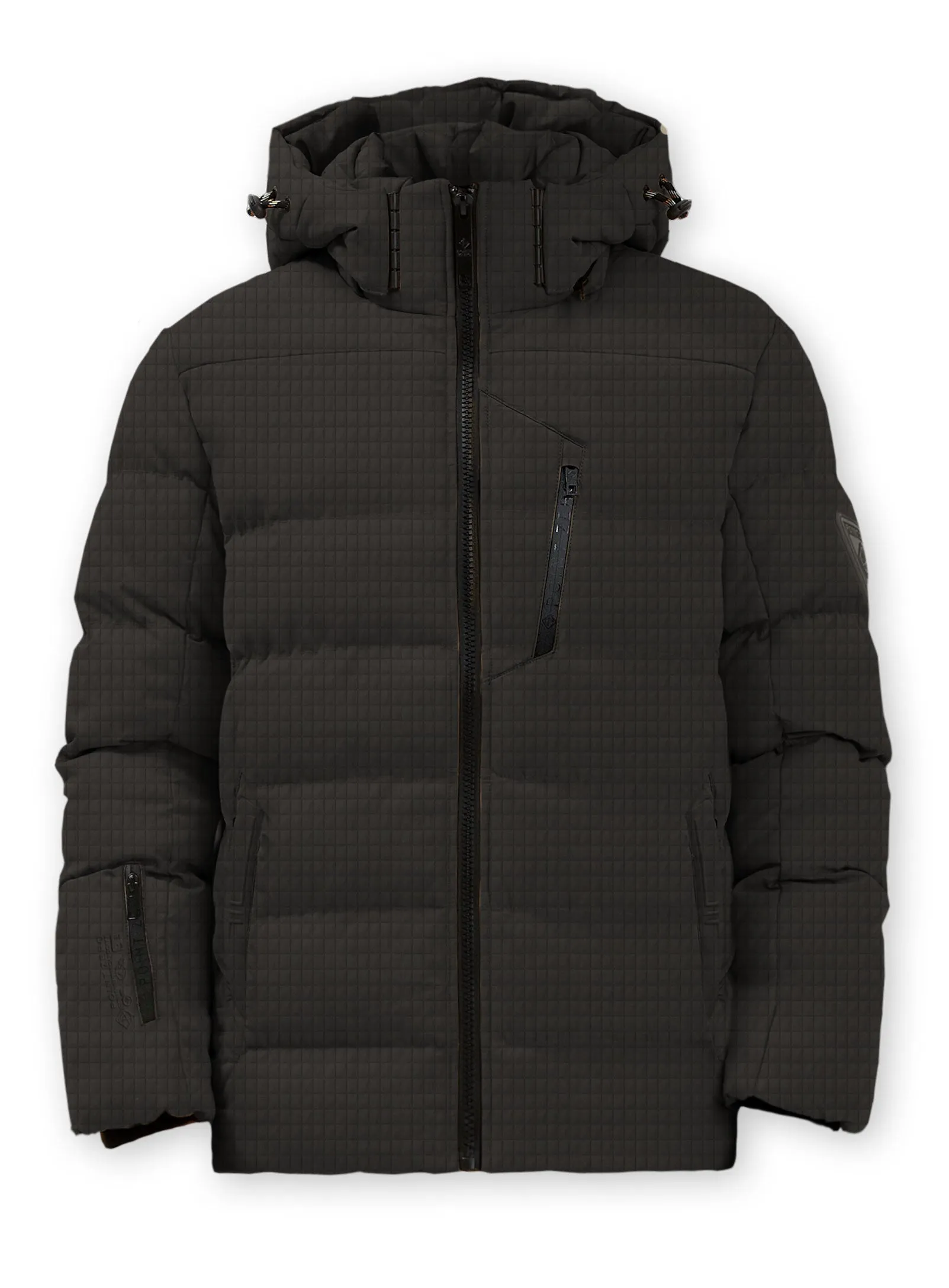 HENDRIX| Heat embossed texture puffer||HENDRIX| Manteau matelassée avec capuche