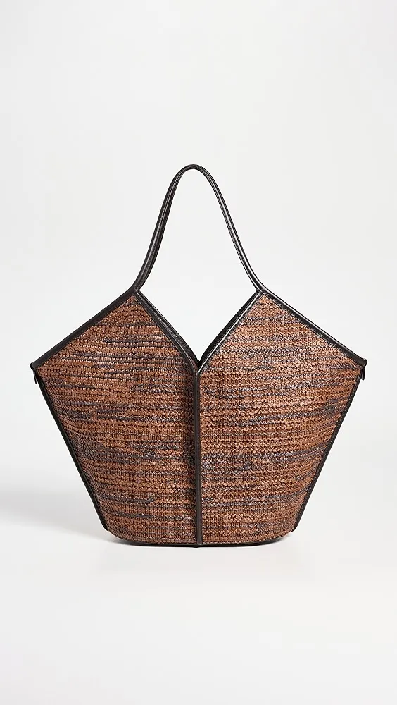 Hereu   Calella Raffia Bicolour Bag 