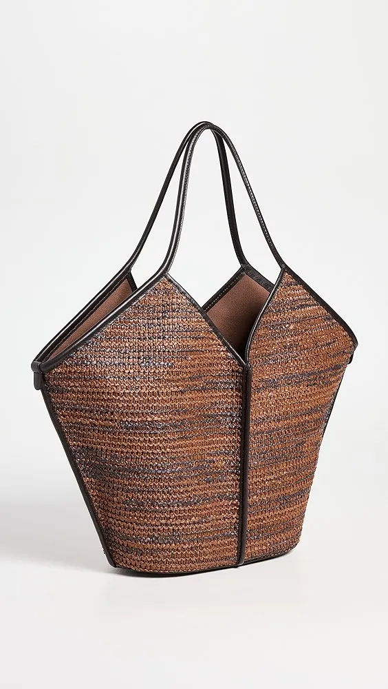 Hereu   Calella Raffia Bicolour Bag 