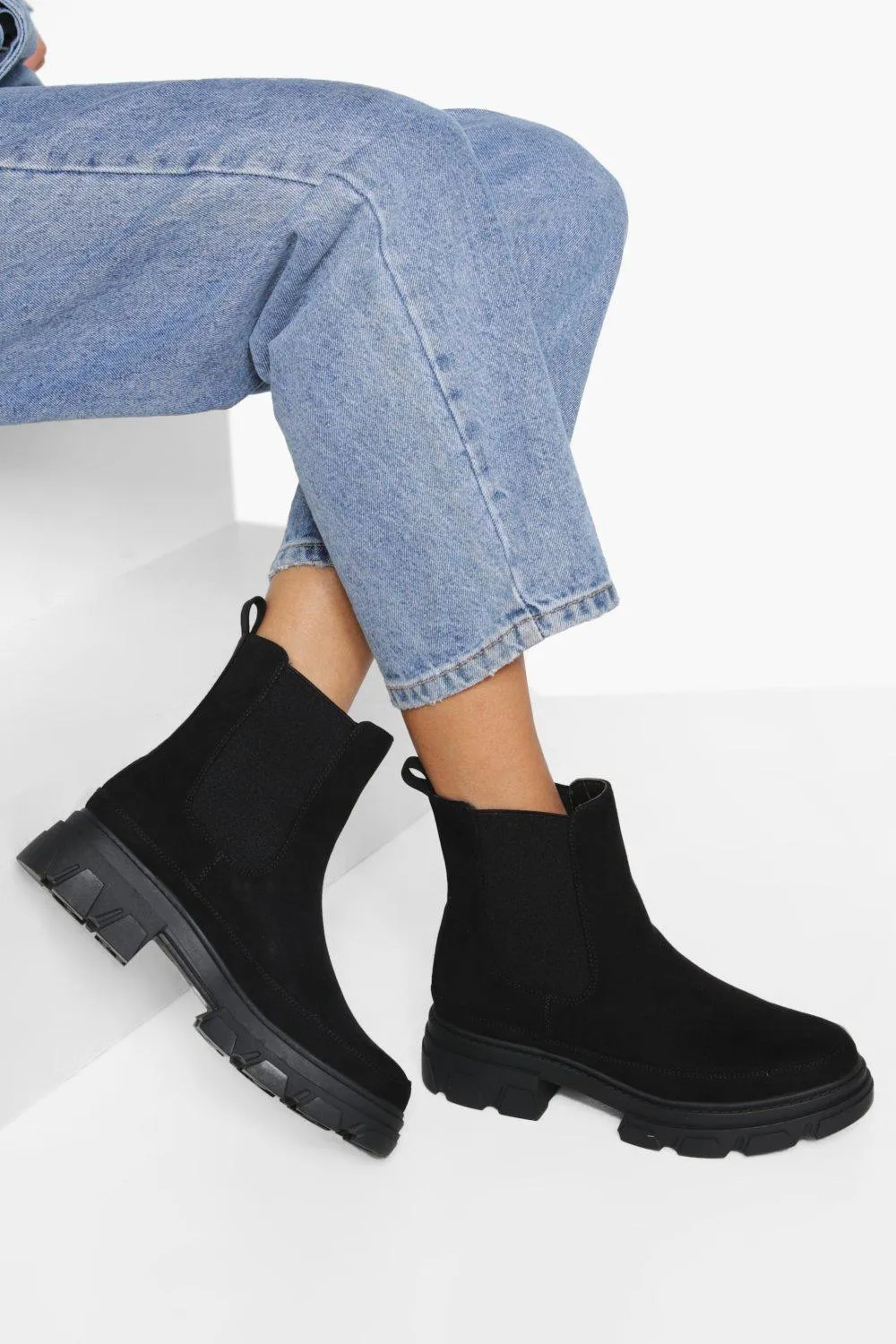 High Ankle Chunky Chelsea Boots