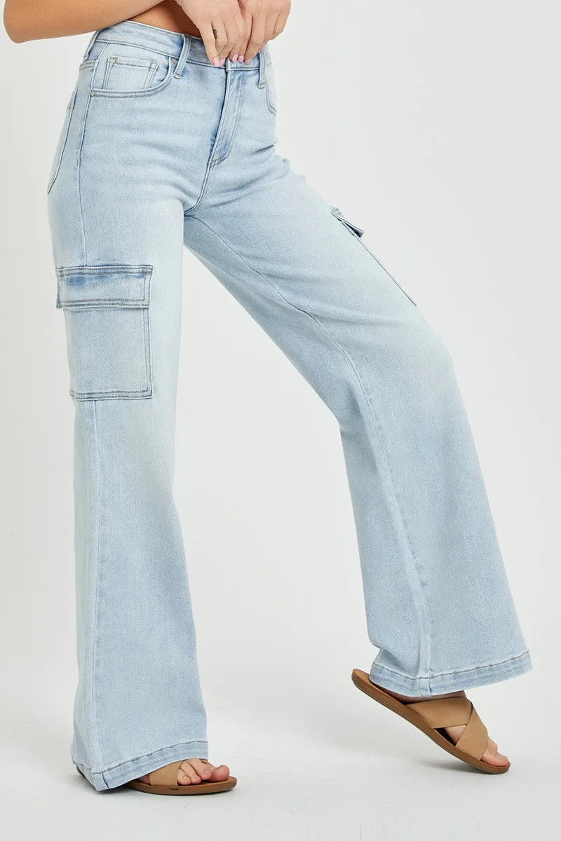High Rise Cargo Jeans