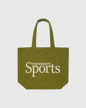 Highsnobiety – HS Sports Logo Tote Bag Green/Khaki | Highsnobiety Shop