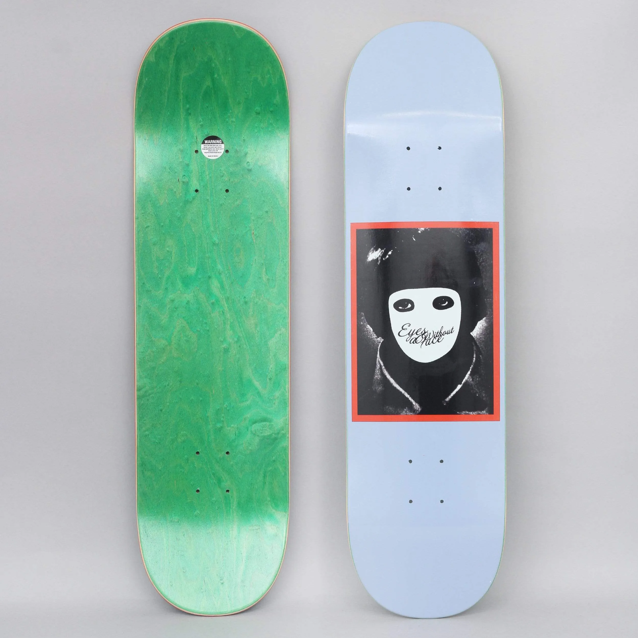 Hockey 8 No Face Skateboard Deck Blue