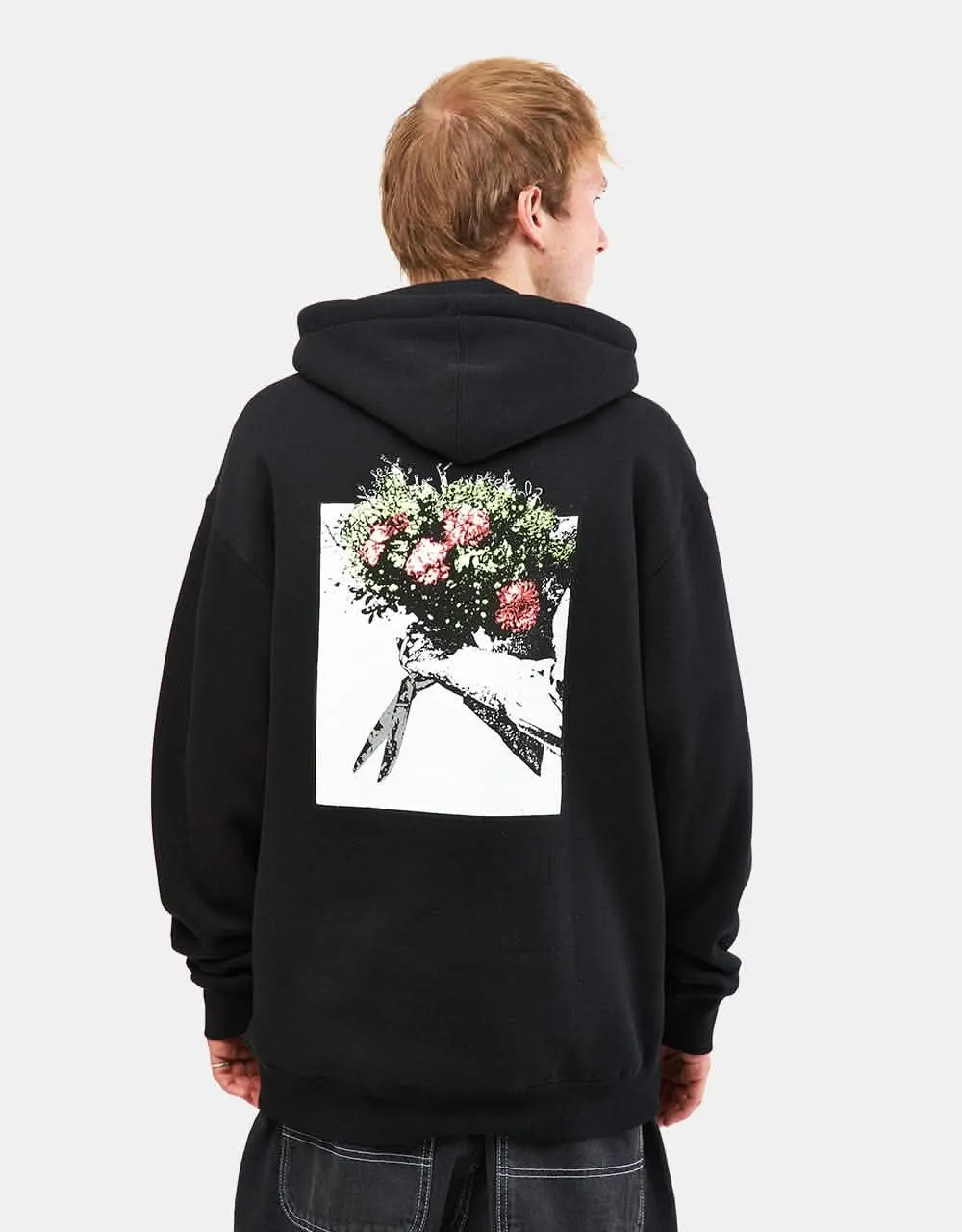 Hockey Roses Pullover Hoodie - Black