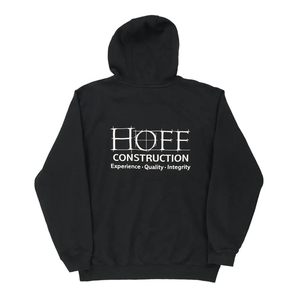 Hoff Construction Carhartt Hoodie - Large Black Cotton Blend