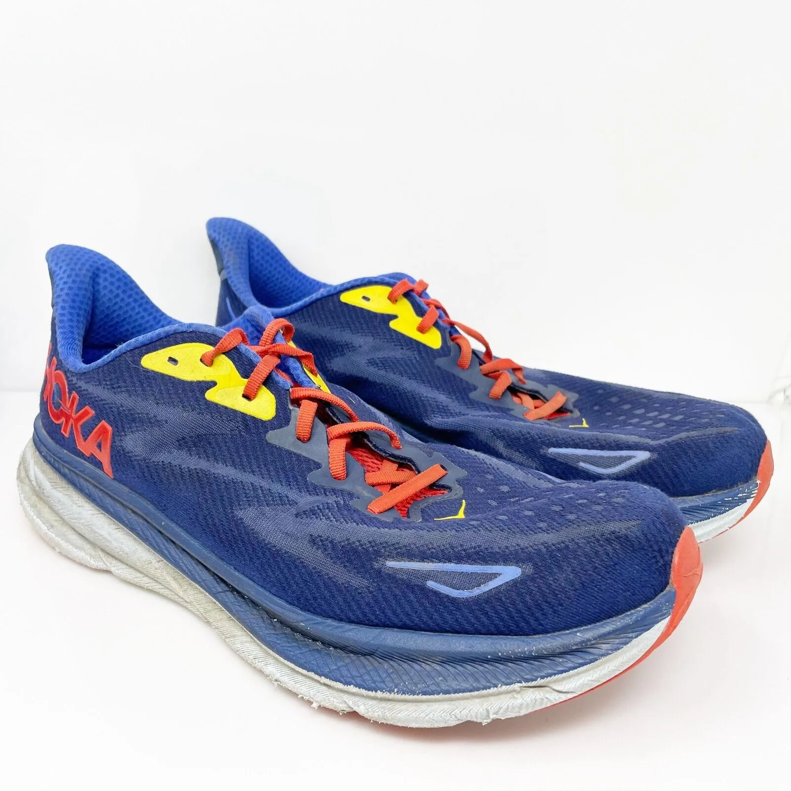 Hoka One One Mens Clifton 9 1132210 BBDGB Blue Running Shoes Sneakers Size 13 2E