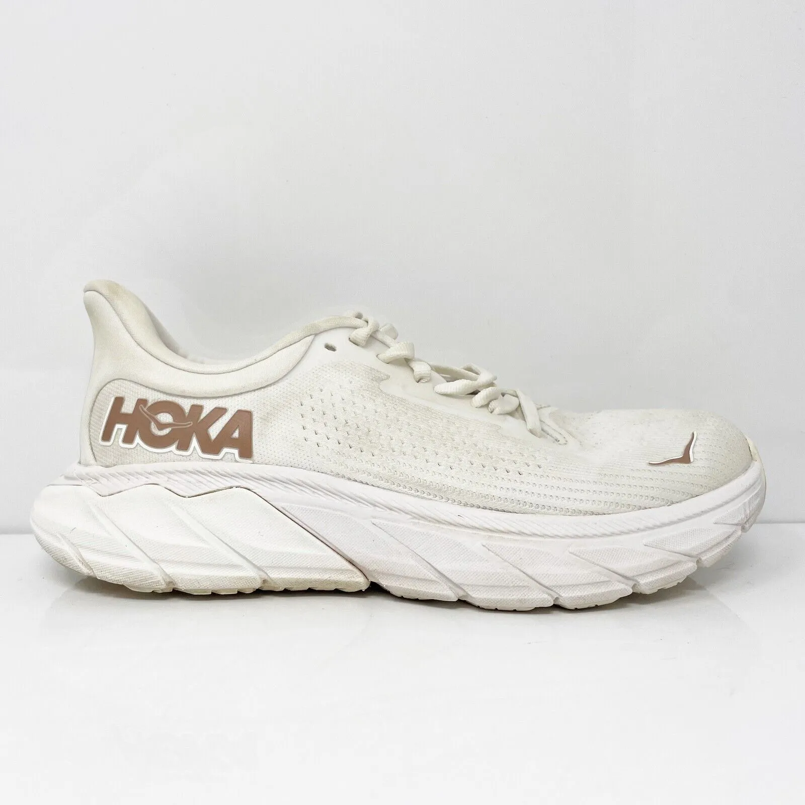 Hoka One One Womens Arahi 7 1147851 BSG White Running Shoes Sneakers Size 6 B