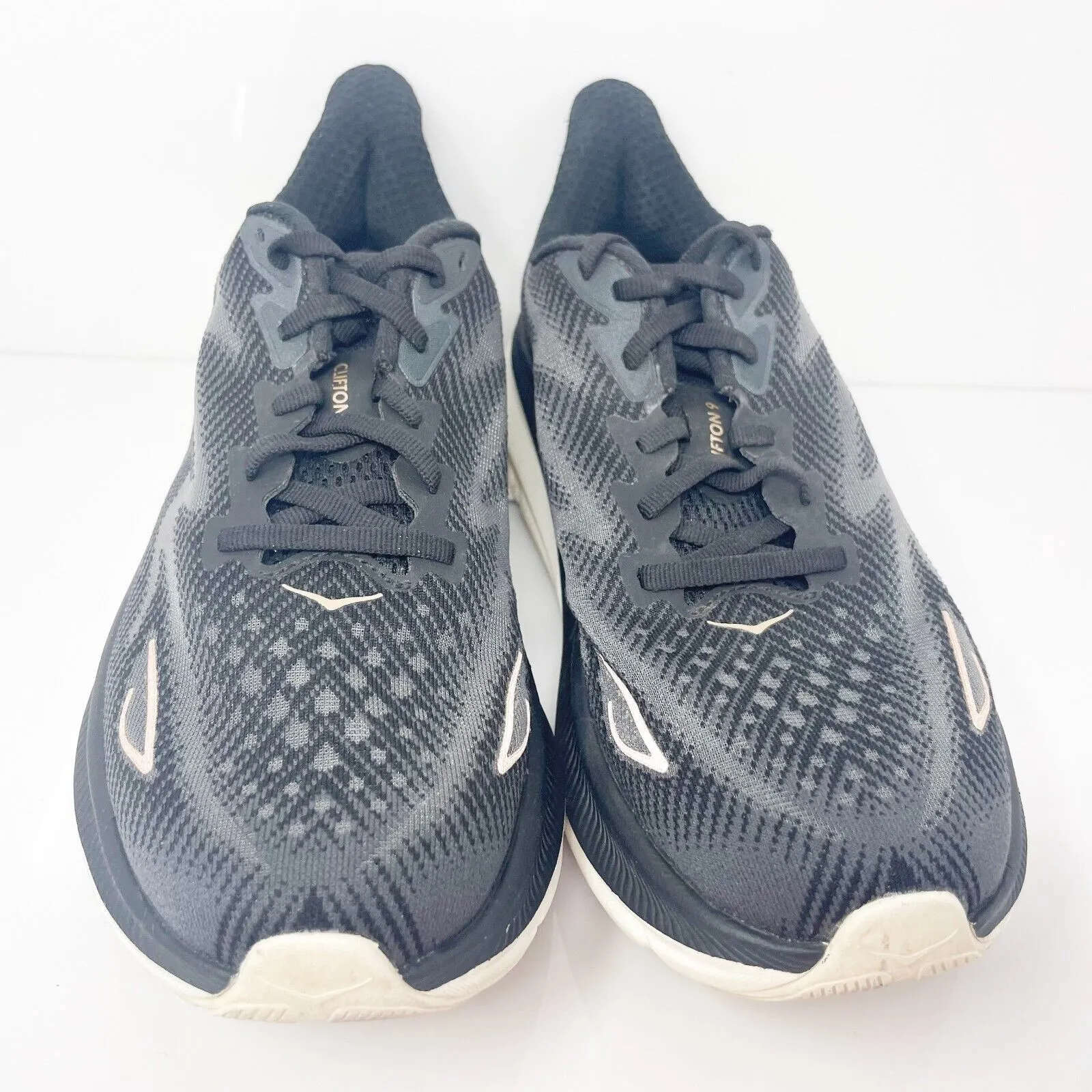 Hoka One One Womens Clifton 9 1132211 BRGL Black Running Shoes Sneakers Size 8 D