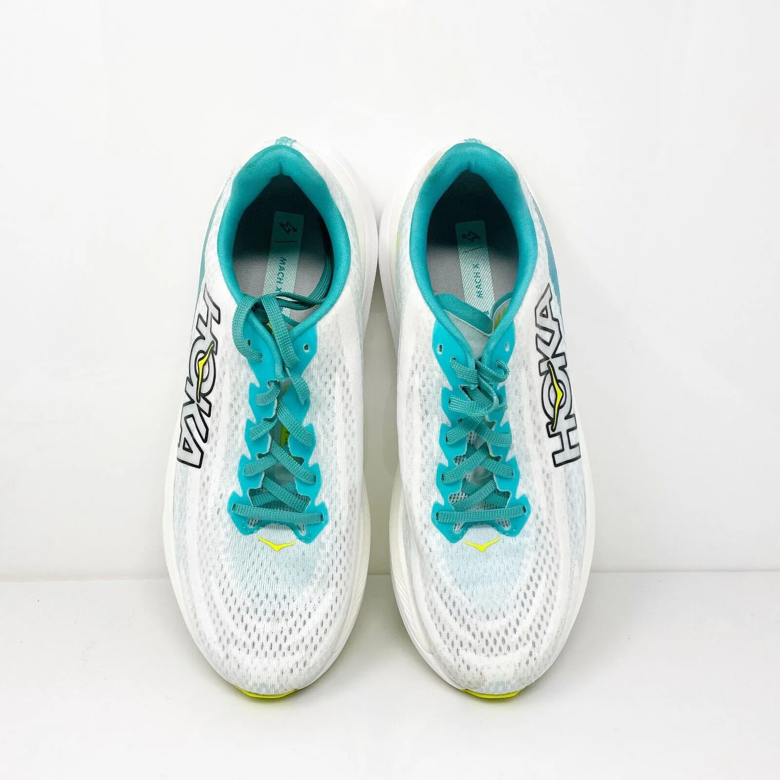 Hoka One One Womens Mach X 1141451 WBGL White Running Shoes Sneakers Size 9 B