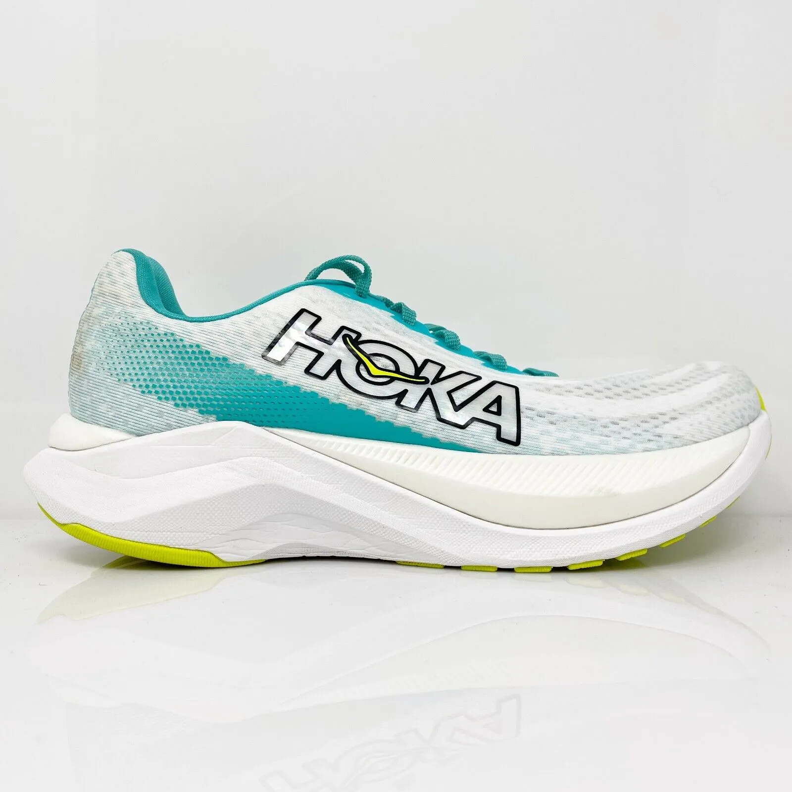 Hoka One One Womens Mach X 1141451 WBGL White Running Shoes Sneakers Size 9 B