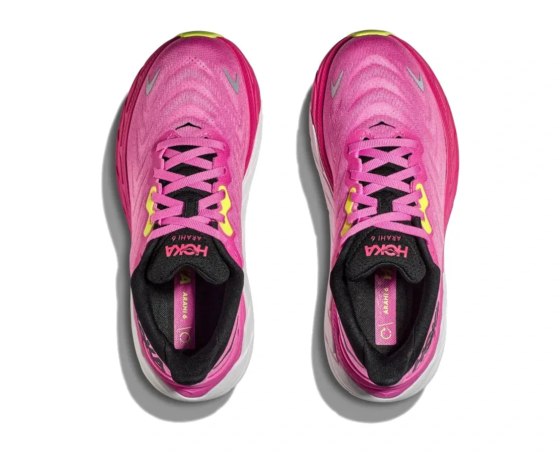 Hoka Women's Arahi 6 - Strawberry/Black
