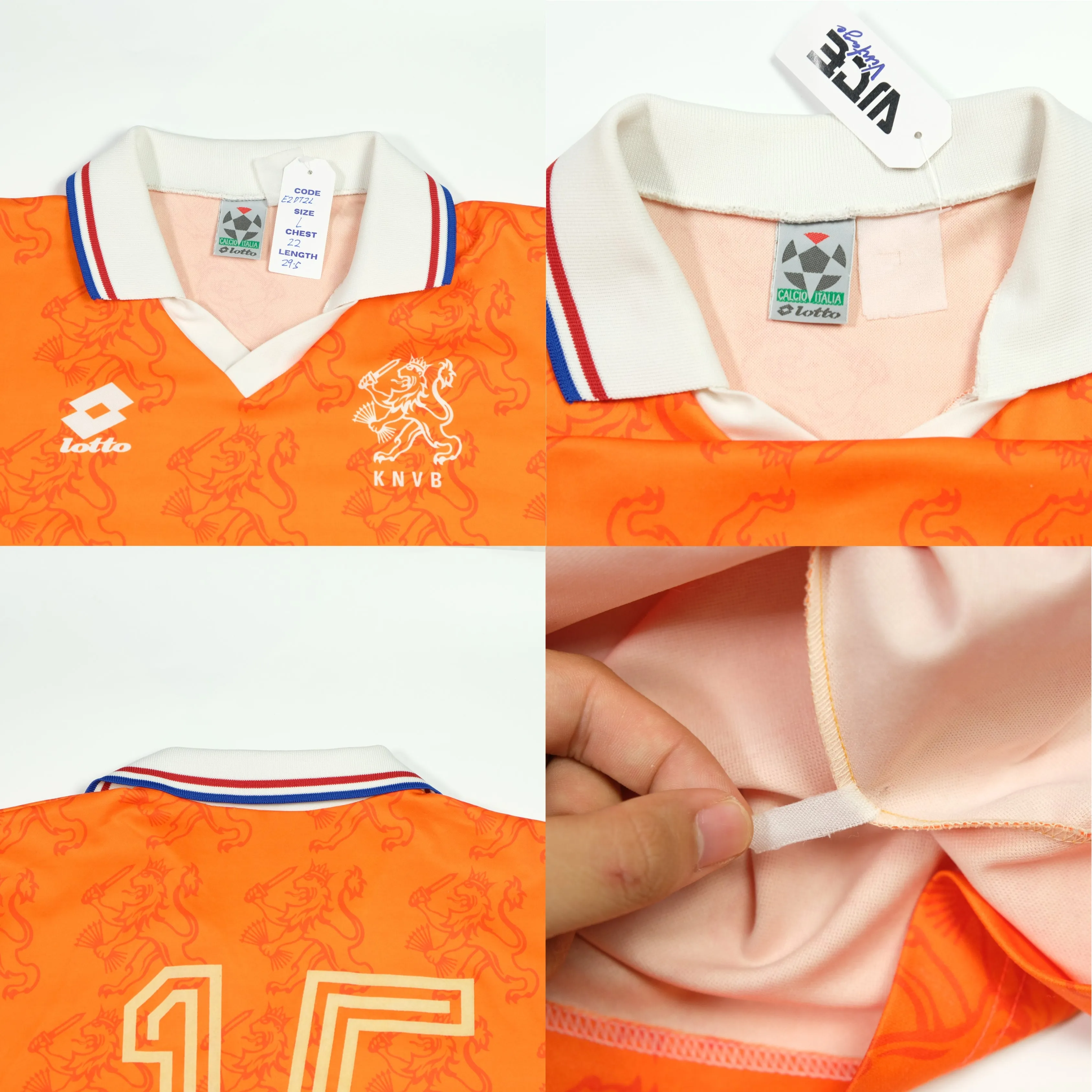 Holland / Netherlands 1994/1995 Original Home Football Shirt Lotto Large