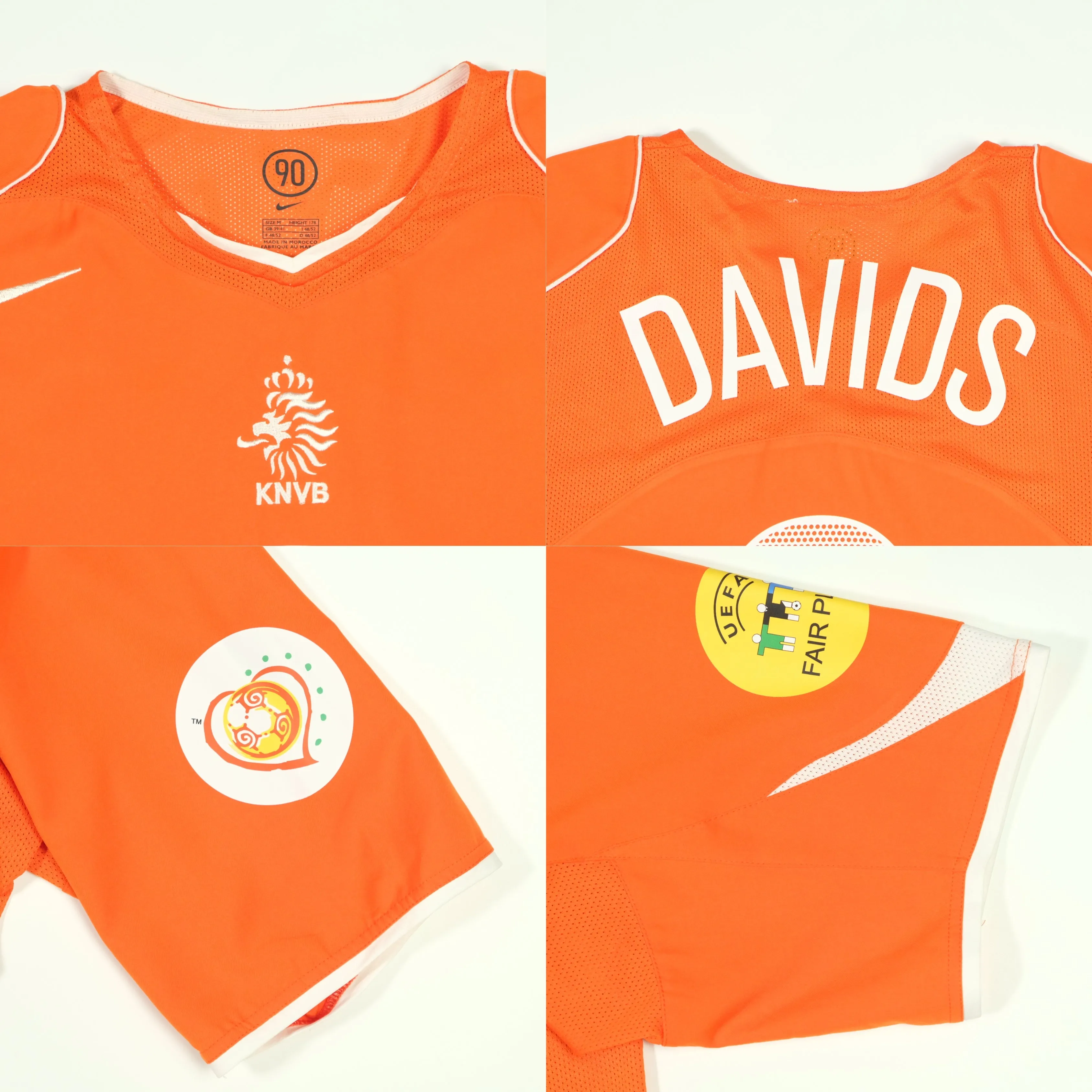 Holland/Netherlands Davids 8 Original Home Football Shirt 2004/2006 Nike Medium