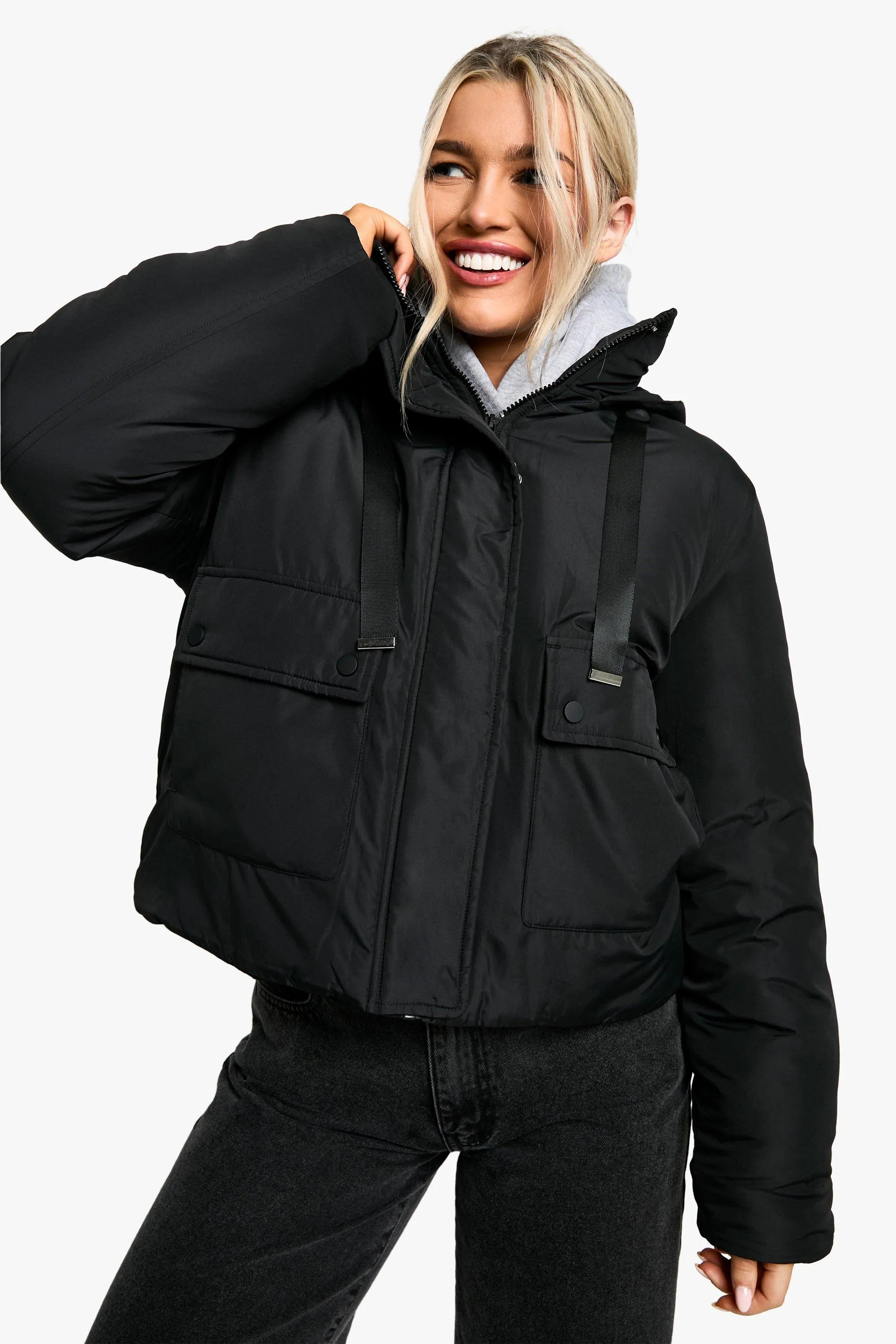 Hooded Short Puffer Jacket