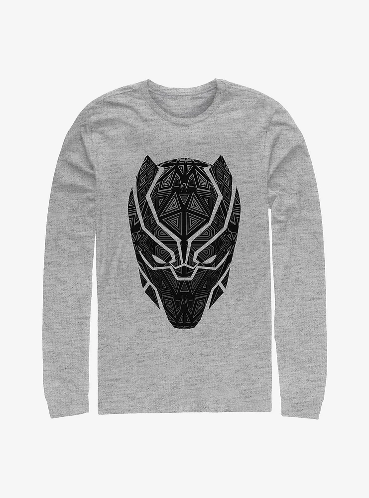 Hot Topic Marvel Black Panther Mask Long-Sleeve T-Shirt