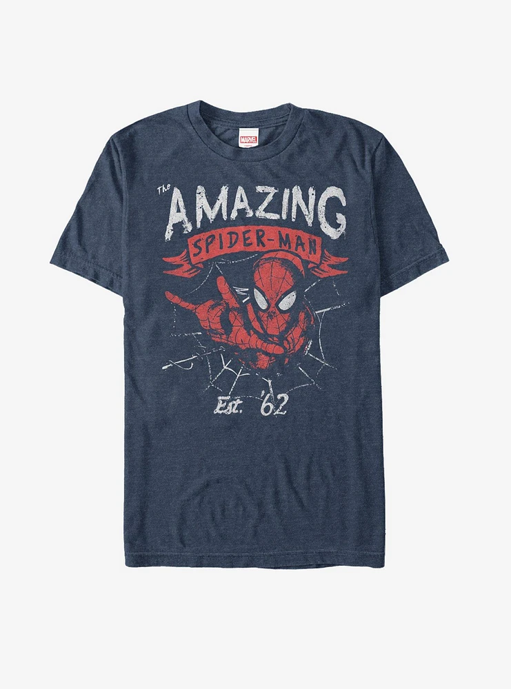 Hot Topic Marvel Spider-Man Est 62 T-Shirt