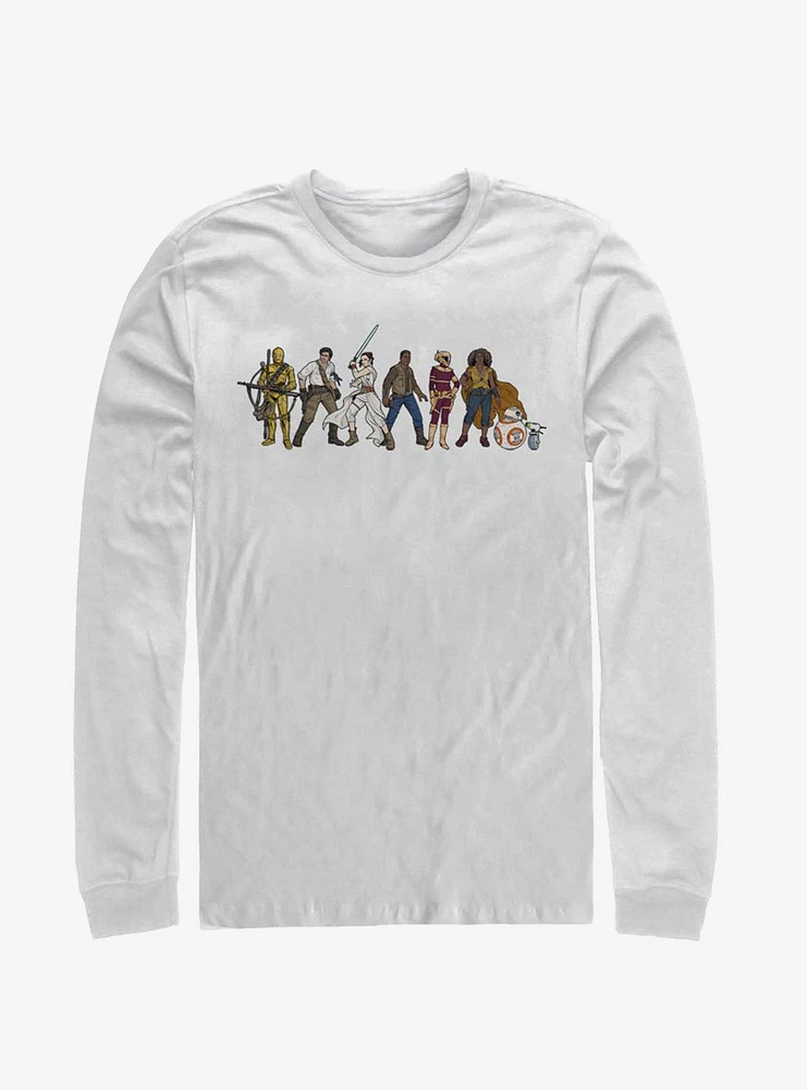 Hot Topic Star Wars Episode IX The Rise Of Skywalker Resistance Line-Up Long-Sleeve T-Shirt