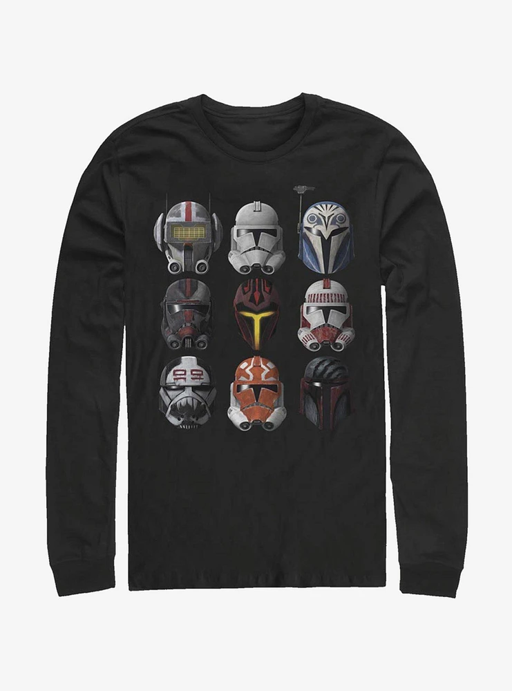 Hot Topic Star Wars The Clone Helmets Long-Sleeve T-Shirt