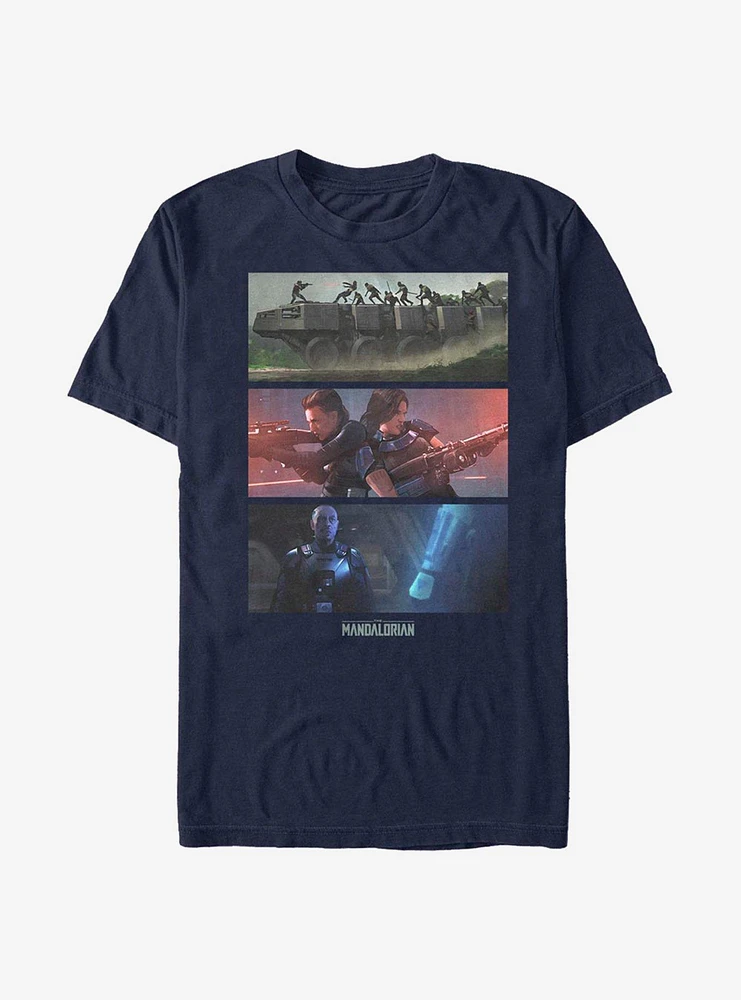 Hot Topic Star Wars The Mandalorian Battle Scene T-Shirt