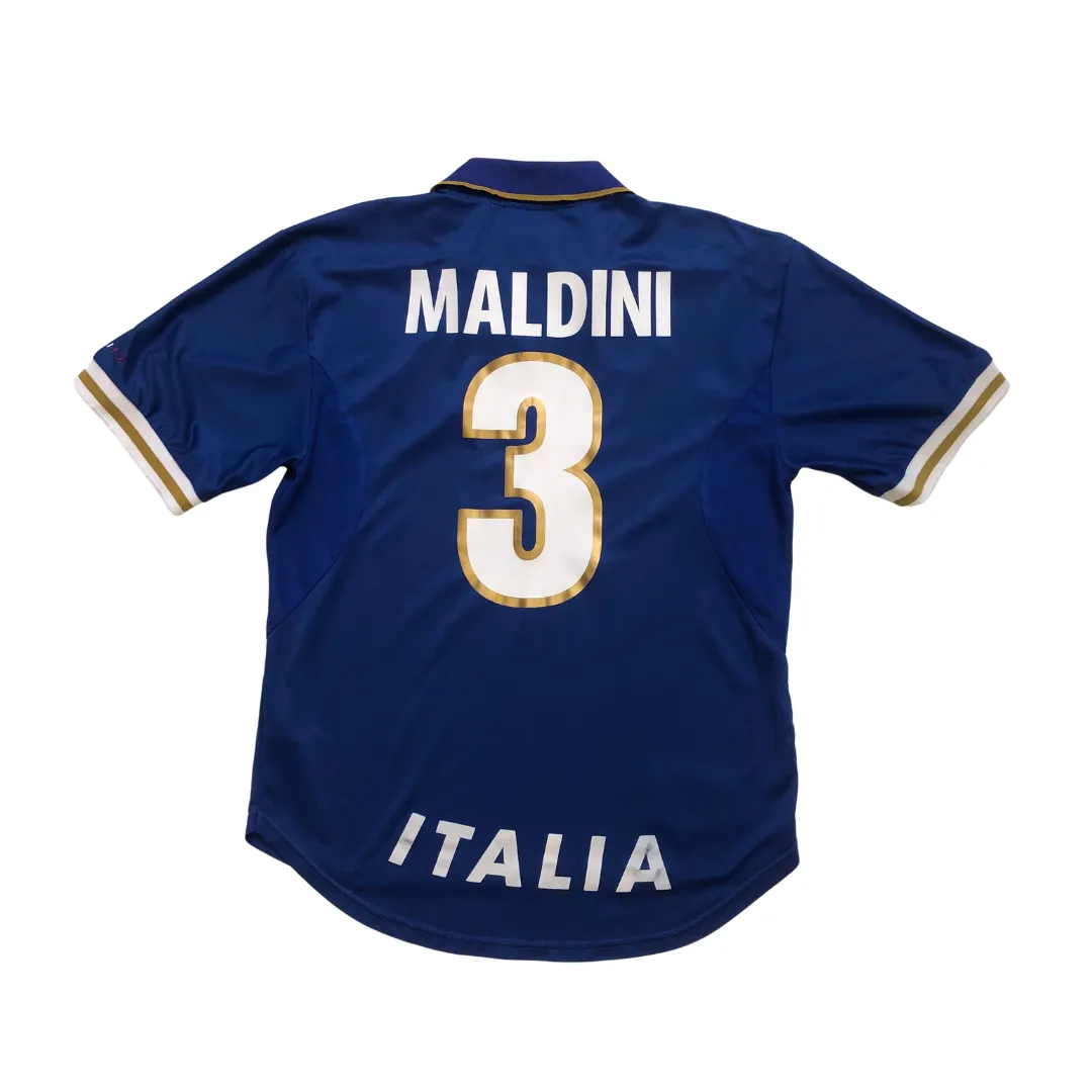 Italy Maldini 1996/1997 Nike Original Home Football Shirt Large