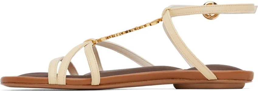 Jacquemus Off-White Le Raphia 'Les Sandales Pralu Plates' Sandals