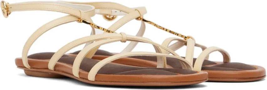 Jacquemus Off-White Le Raphia 'Les Sandales Pralu Plates' Sandals