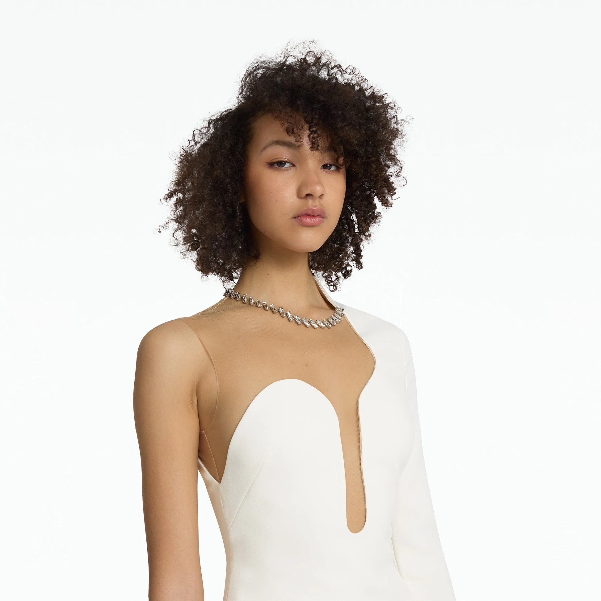 --Jalia Ivory Short Dress-