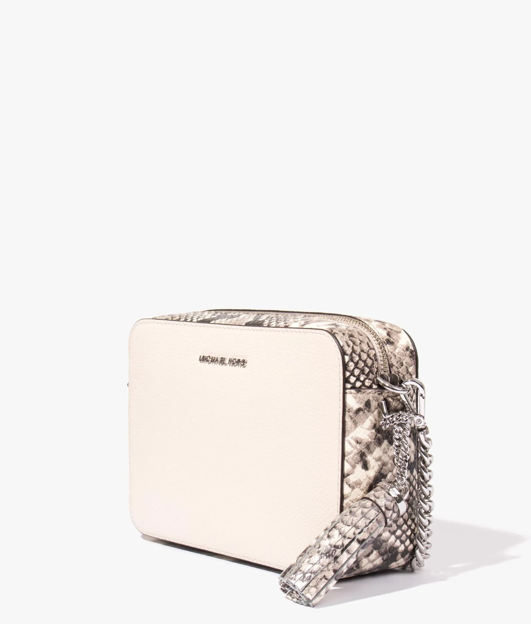 Jet set camera bag in light cream