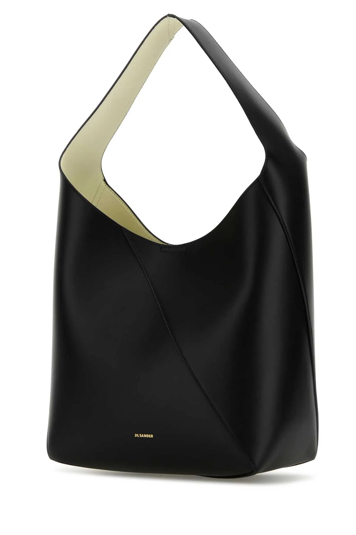 Jil Sander Black Leather Medium Vertigo Shoulder Bag