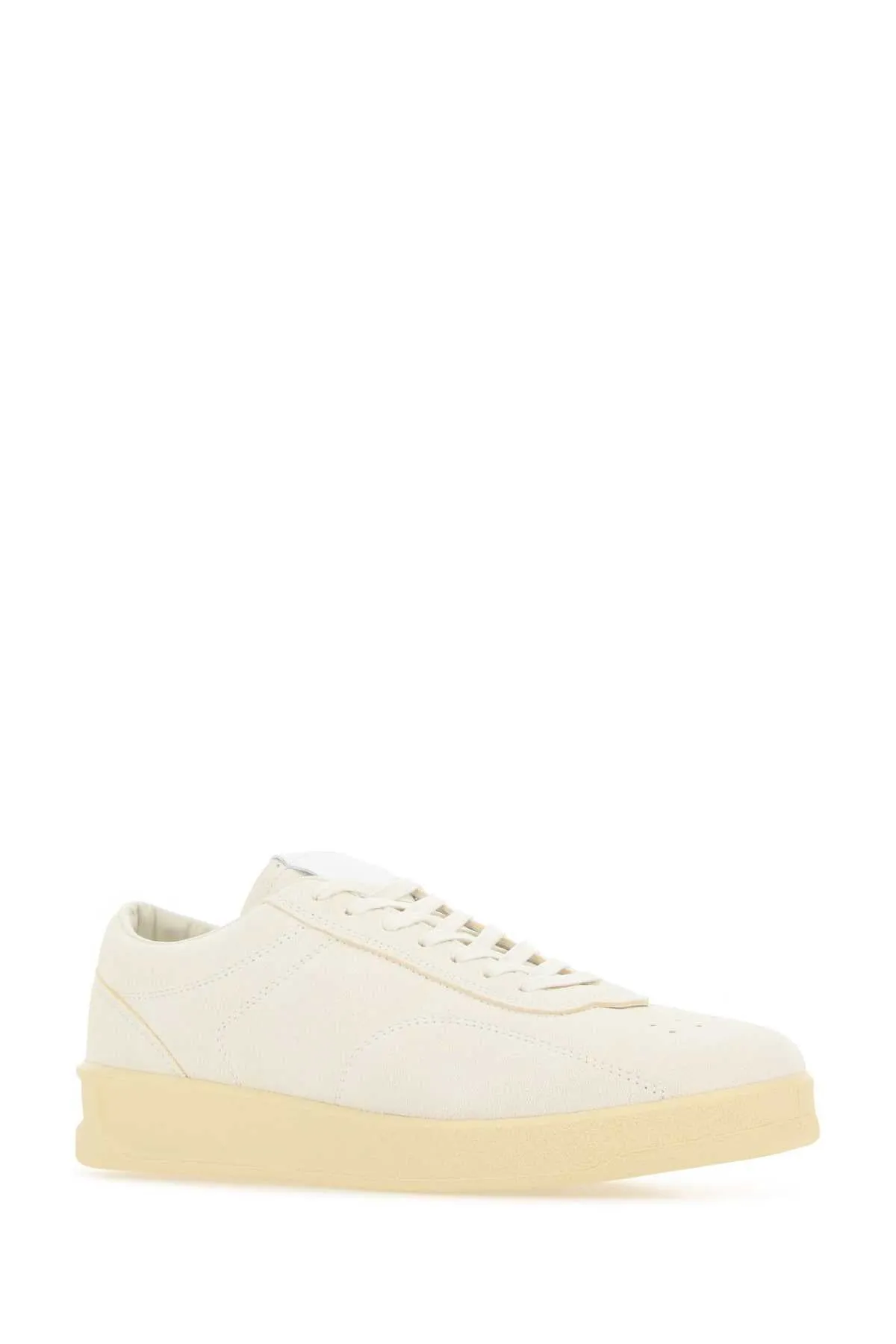 Jil Sander Ivory Suede Sneakers