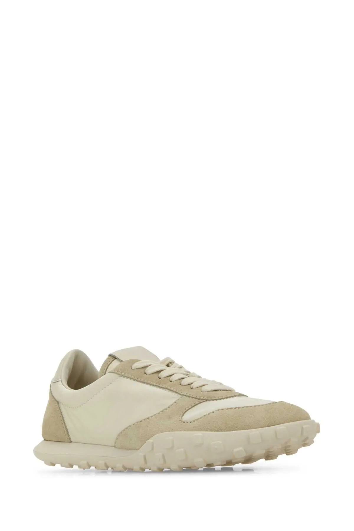 Jil Sander Two Tone Fabric And Suede Sneakers