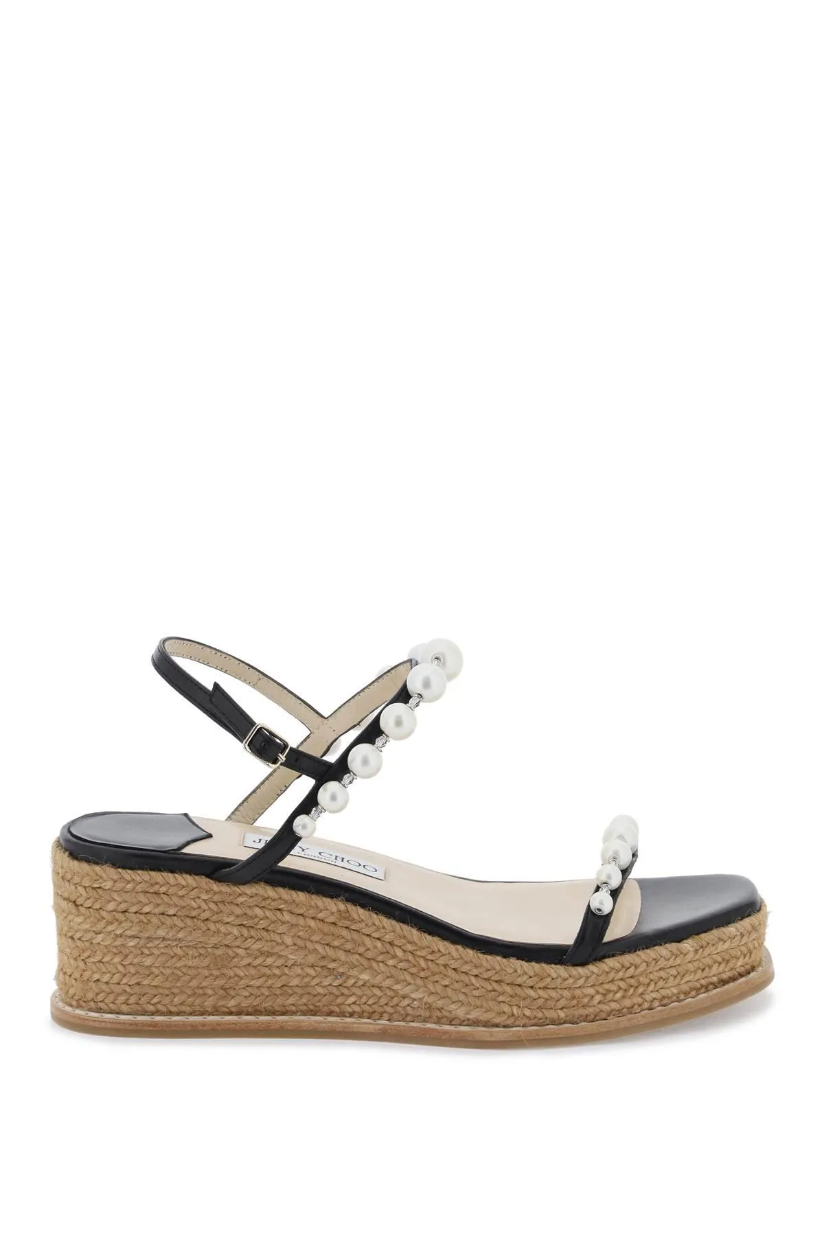 Jimmy Choo    Jimmy Choo Amatuus 60 Wedge And Pearl Sandals