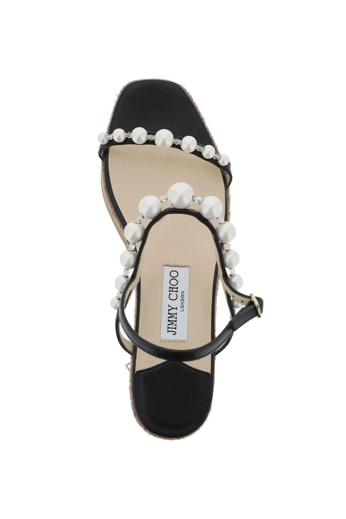 Jimmy Choo    Jimmy Choo Amatuus 60 Wedge And Pearl Sandals