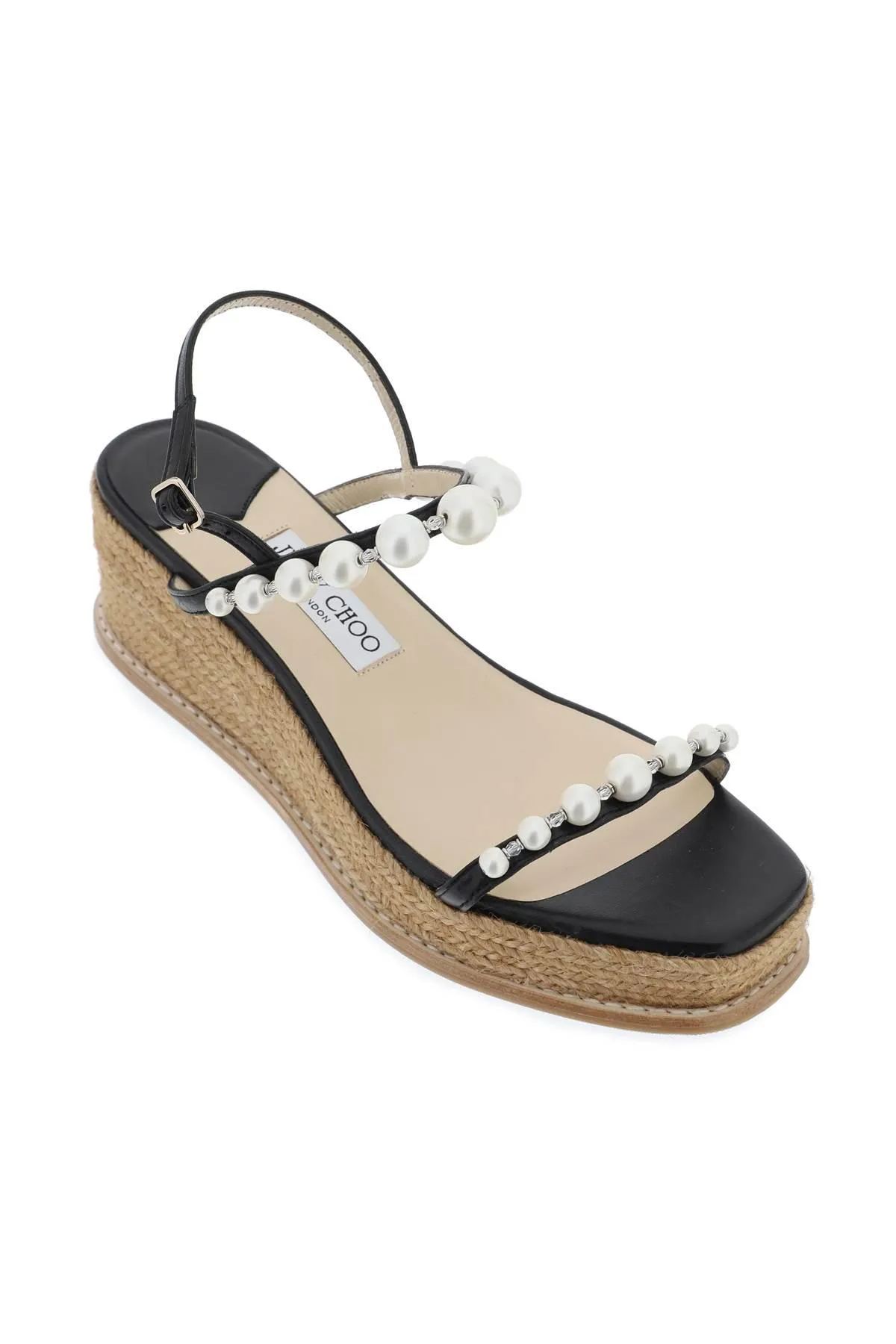 Jimmy Choo    Jimmy Choo Amatuus 60 Wedge And Pearl Sandals