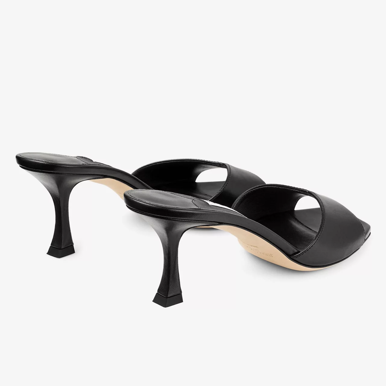 JIMMY CHOO Skye 70 Leather Mules - Black