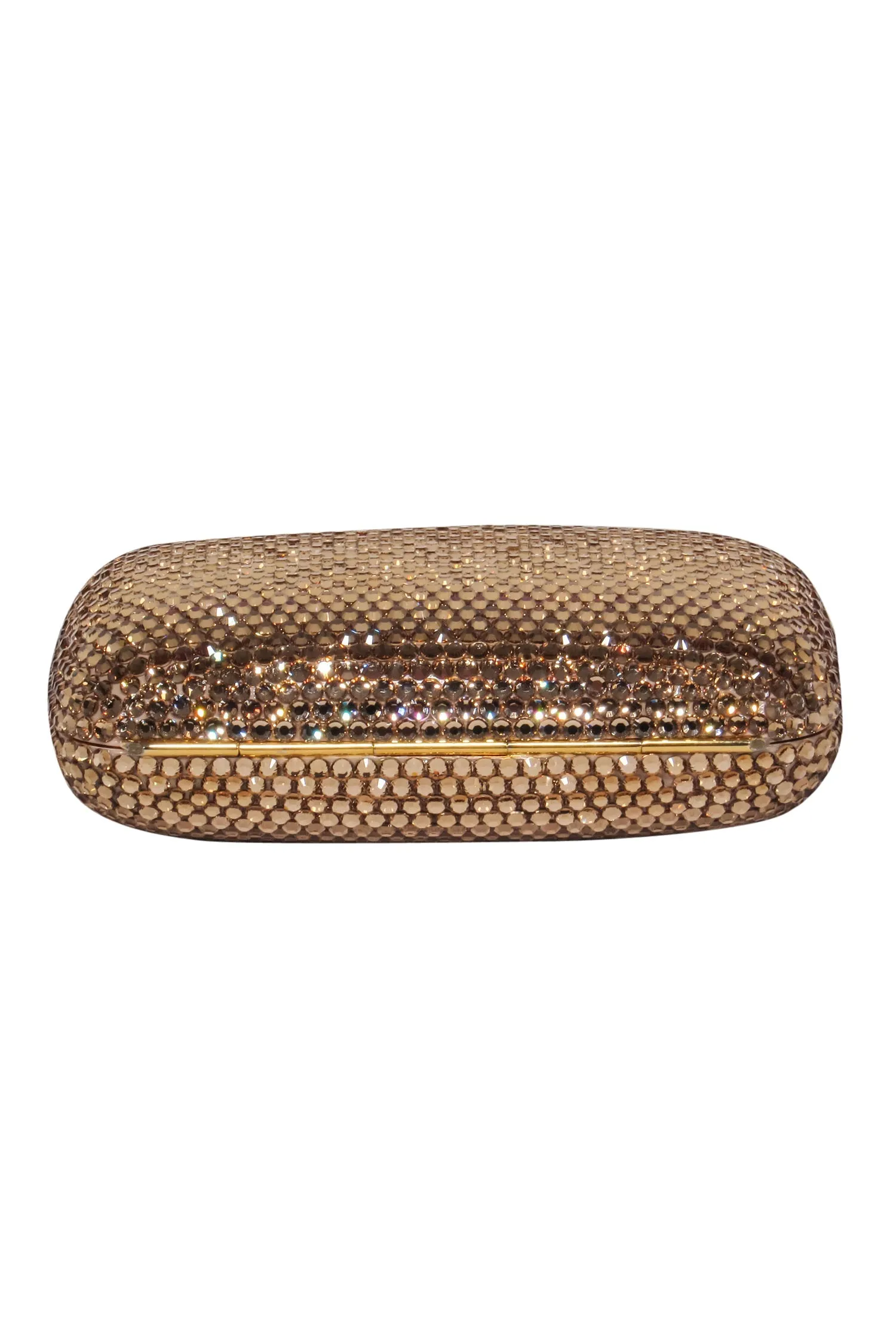 Judith Leiber - Crystal Mini Clutch w/ Gold Chain Strap
