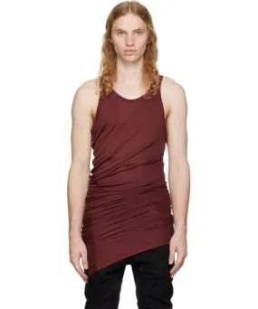 Julius Burgundy Drape Tank Top