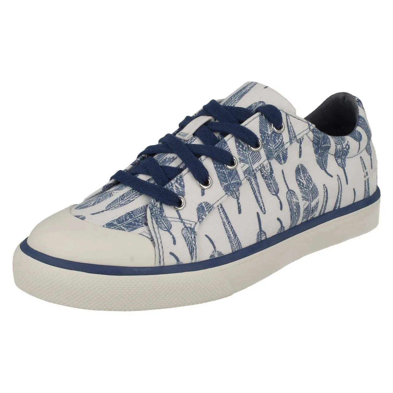 Junior Girls Clarks Canvas Pumps Brill Fizz