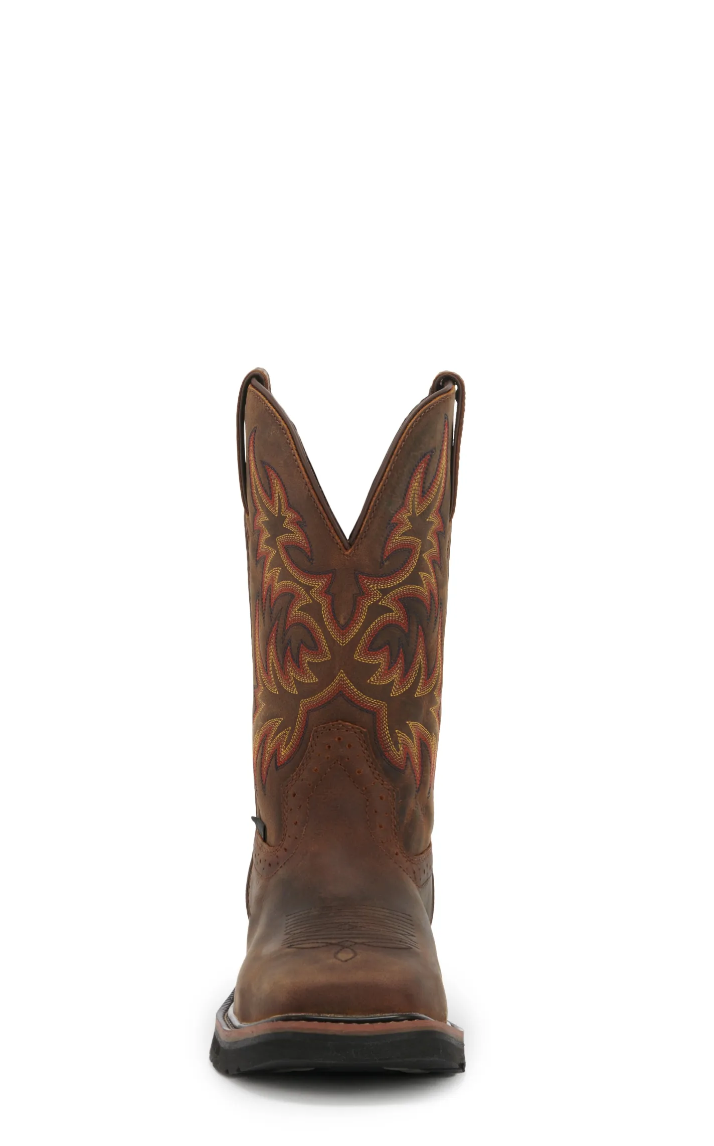 Justin Men's Stampede Driller Dark Brown Square Steel Toe Work Boot