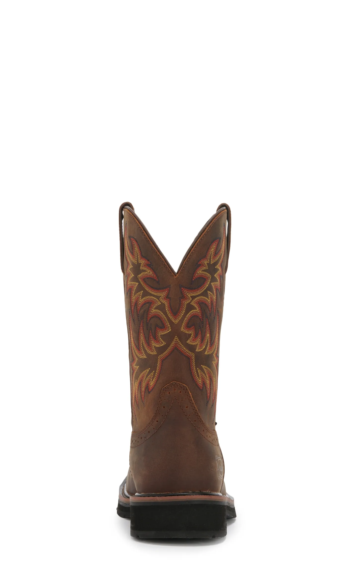 Justin Men's Stampede Driller Dark Brown Square Steel Toe Work Boot