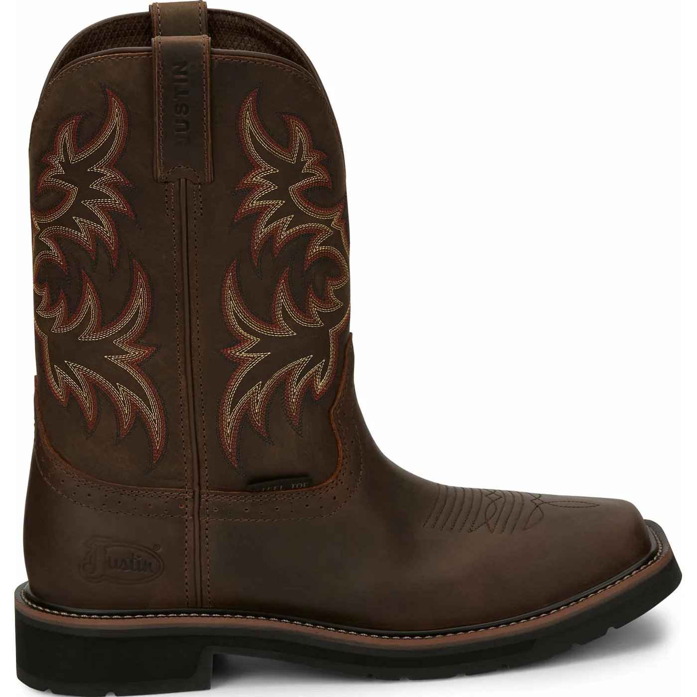 Justin Work Stampede Men's Steel Toe Western Work Boot